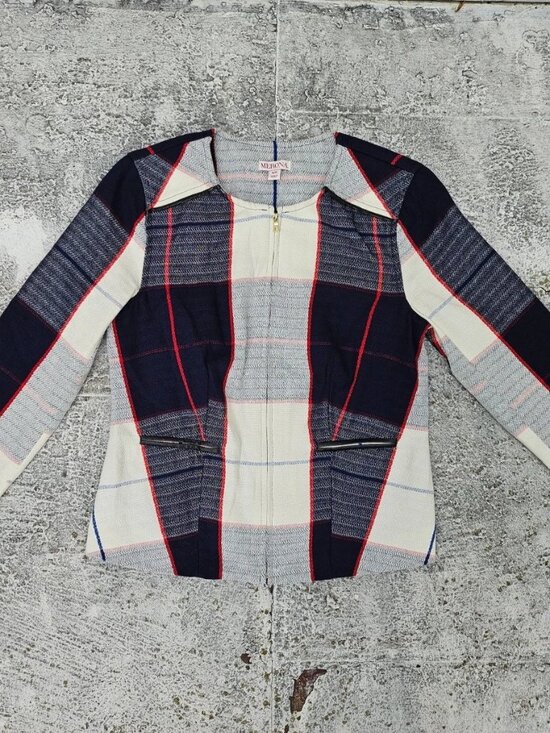 Merona Jackets & Blazers - Merona Women Blazer Multi Color Zip Up Jacket Long Sleeve Cardigan Coat Size S/P
